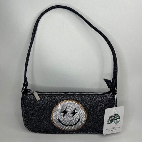 NWT SKINNY DIP LONDON Amber SMILE Emoji Rhinestone-Embellished Shoulder Bag - Picture 14 of 16